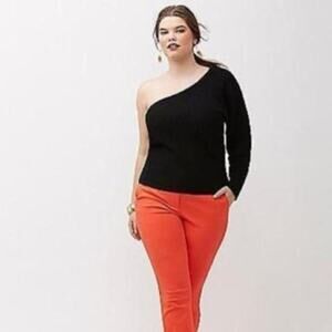 Lane Bryant One Shoulder Black Long sleeve Sweater Size 18/20